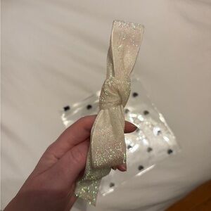 Lele Sadoughi holographic Glitter Bardot headband